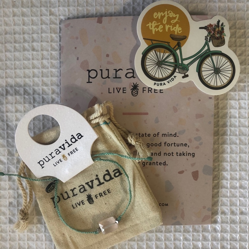Pura Vida Rose Quartz Charm Bracelet